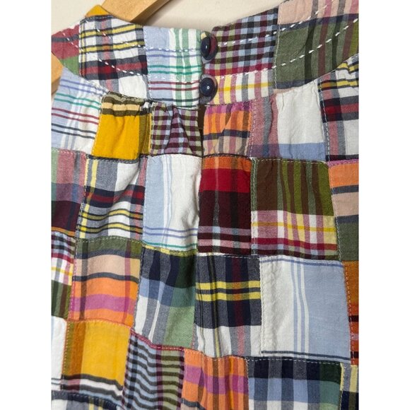 Crewcuts by J. Crew Girls' Patchwork Sleeveless 100% Cotton Dress Sz M 4-5 FLAW - Picture 9 of 15